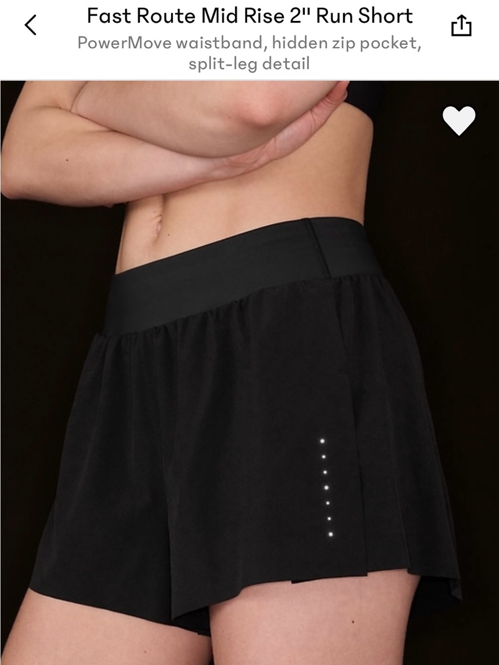 BUNDLE — Athleta Fast Route Mid Rise Running Shorts XS Black and Cardinal Red - Picture 6 of 9